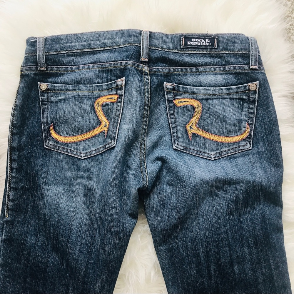 Rock & Republic Low Rise Flare Jeans Y2K - Picture 2 of 7